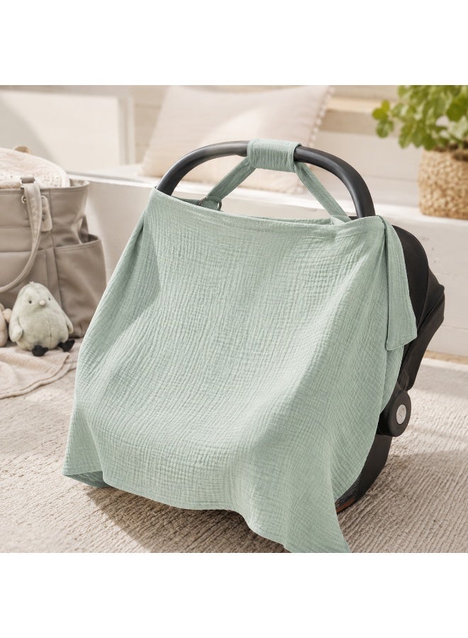Ucanbe Double Layer Nursing Cover, Privacy Breastfeeding Cover, Multipurpose Baby Stroller Sunshade and Carrycot Cover - Image 3