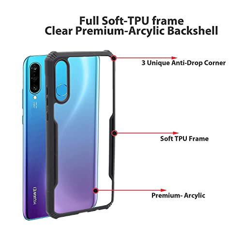 Plus 360 Degree Protection Black Border Back Cover for Huawei P30 lite - Black - Image 5