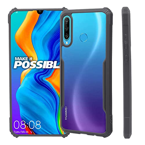 Plus 360 Degree Protection Black Border Back Cover for Huawei P30 lite - Black - Image 1