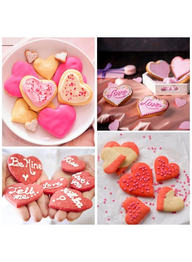 LifeisLuck Love Heart Cookie Cutters Set, 7 Sizes Heart Shaped Cookie Cutters Stainless Steel Biscuit Molds Fondant Cake Cookie Molds for Valentine's Day Anniversaries Birthday Holiday Gifts - Image 5