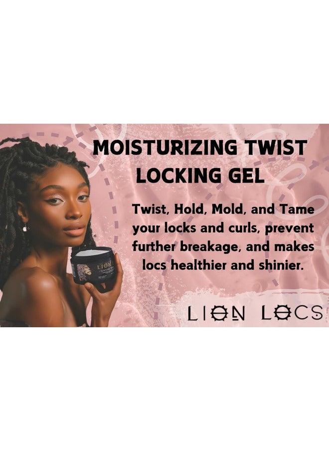 بيرد جينز مرطب Lion Locs Hair Locking Dreads للشعر المجدل، والضفائر، والضفائر الصغيرة، والضفائر المتشابكة، والضفائر الاصطناعية، والضفائر الشقيقة | عبوة كبيرة (8 أونصة) خالية من الرواسب والتراكمات (عادية)  - Image 2