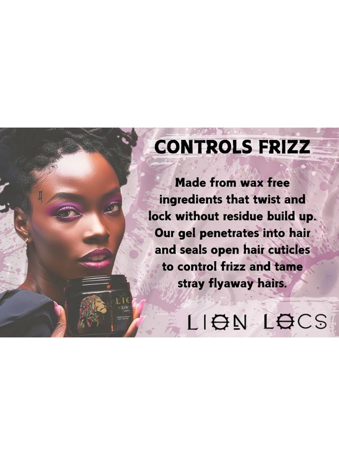 بيرد جينز مرطب Lion Locs Hair Locking Dreads للشعر المجدل، والضفائر، والضفائر الصغيرة، والضفائر المتشابكة، والضفائر الاصطناعية، والضفائر الشقيقة | عبوة كبيرة (8 أونصة) خالية من الرواسب والتراكمات (عادية)  - Image 5
