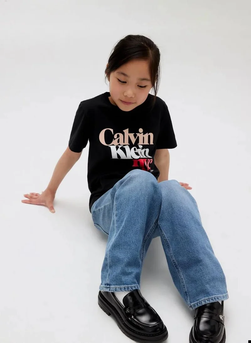 Calvin Klein Jeans Ck Black Logo T-Shirt for Women | Best Price UAE