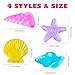 Niceup 90pcs Plastic Seashell Toys Under Sea Ocean Party Dcor Sea Creatures Sensory Bin Bottle Filler Acrylic Conch Shells Sea Stars for Mermaid Pirate Pool Party Favor Diving Gems Crafts - Image 4