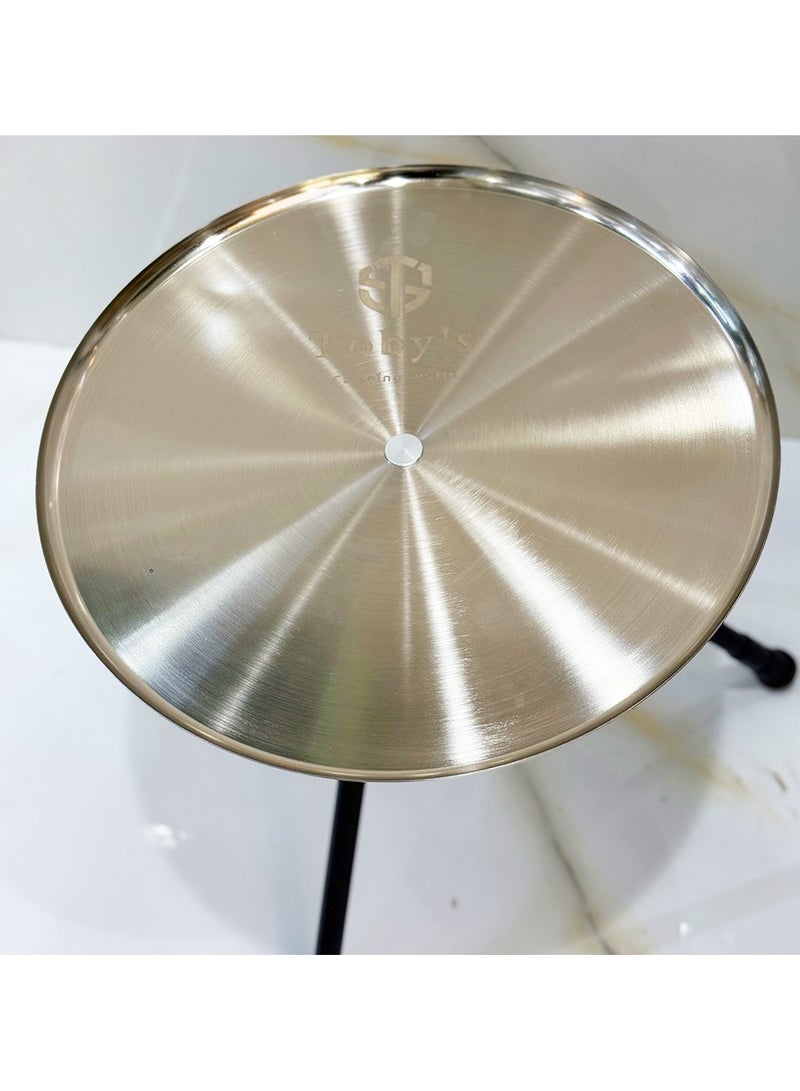 Toby's Tobyâ€™S Lightweight Foldable Aluminum Camping Table With Portable Retro Led Camping Light  Adjustable Height, Durable, Stylish Combo For Outdoor Adventures, Bbqs, Picnics, And Travel - Image 3