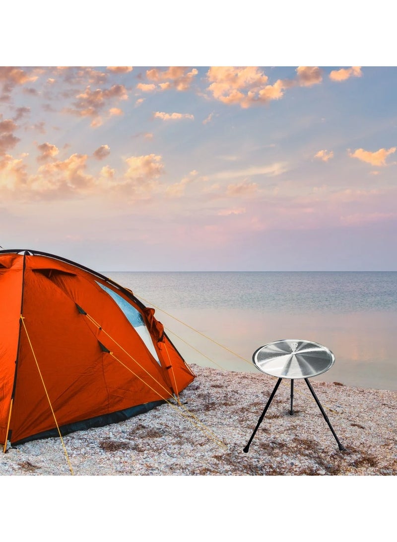 Toby's Tobyâ€™S Lightweight Foldable Aluminum Camping Table With Portable Retro Led Camping Light  Adjustable Height, Durable, Stylish Combo For Outdoor Adventures, Bbqs, Picnics, And Travel - Image 2