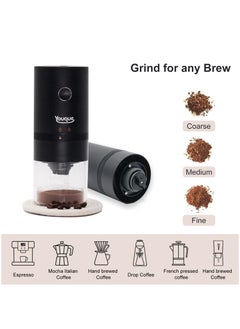 Youque Portable Electric Coffee Grinder Black  - Image 2