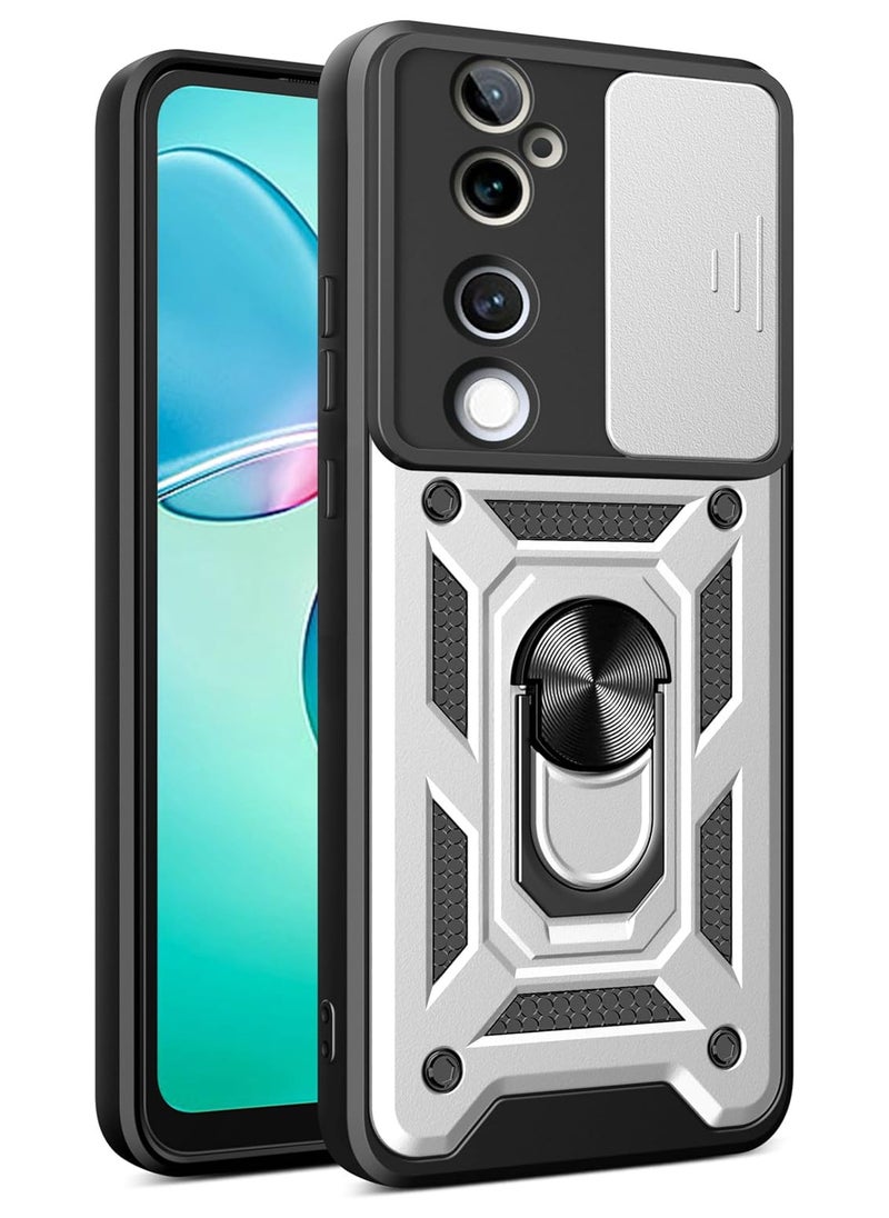 Generic Shield Full Protection Case With Metal Ring &Slide Camera Cover For vivo v40 cover 