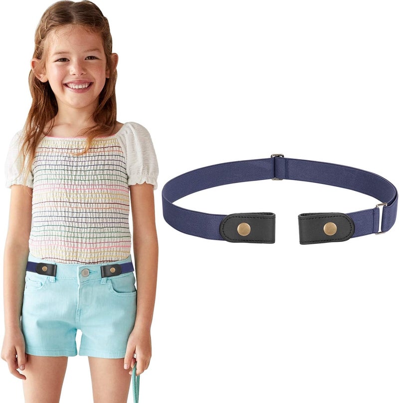 Werforu No Buckle Stretch Belt for Child Boys and Girls Buckle Free Kids Belt Up to 24 Inches - Image 1