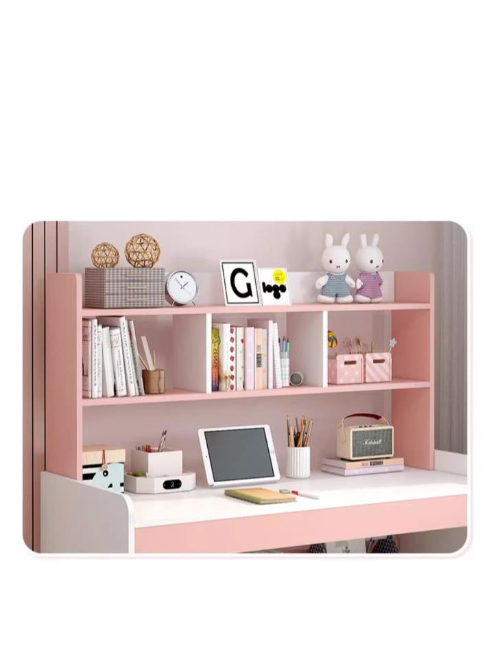 Golden - Kids Desks, Kid Study Table, Adjustable Lifting Height Children Desk, Multifunctional Children's Reading Activity Desk, with Multi-Tier Large-Capacity Bookshelf, for Student Write Study, 100x48x136cm - Image 1