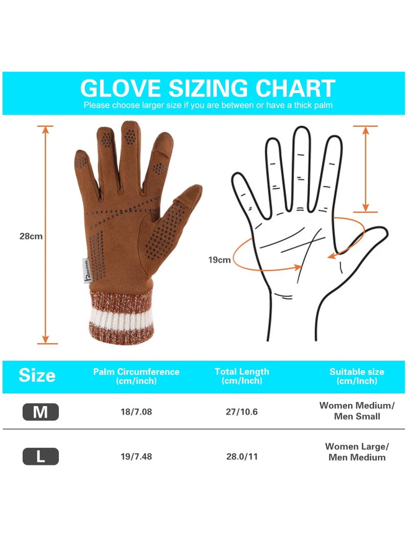 Touchscreen Gloves Winter Gloves,Thermal Gloves Sport Warm and Windproof for Skiing Cycling Women and Men - Image 4