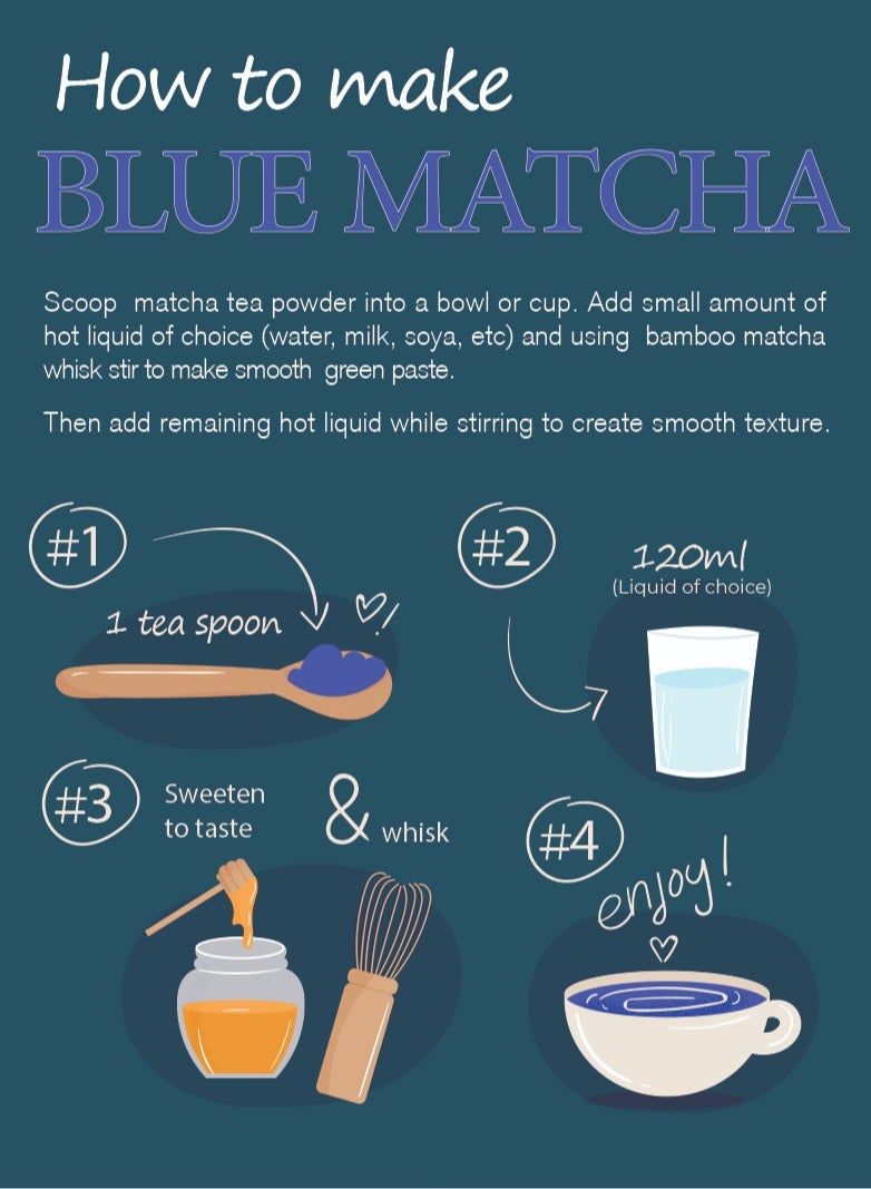 Tealand Matcha Blue Tea Butterfly Pea Tree Thai Orchid Flower Petal Powder 30g - Image 5