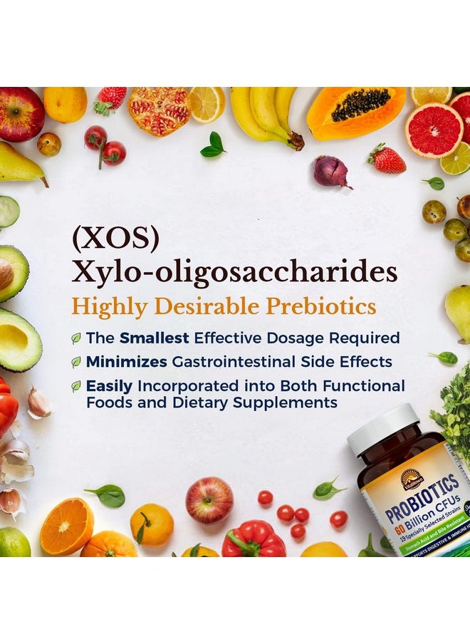 Vitalitown Probiotics + Prebiotics ; 60 Billion Cfus 19 Strains ; 60 Delayed Release Veg Caps ; Shelf Stable Stomach Acid & Bile Resistant ; Digestive & Immune Support ; Vegan Nongmo No Dairy  - Image 4