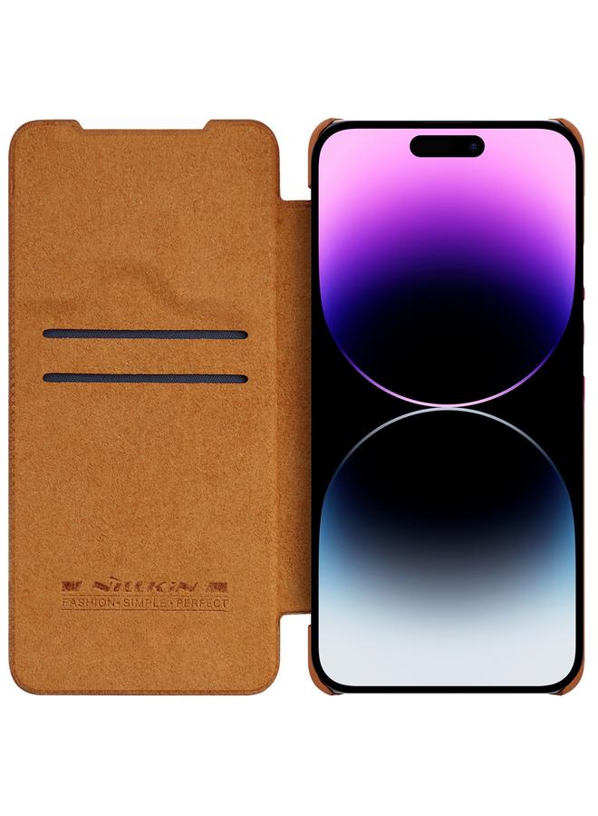 Nillkin Case For iPhone 14 Pro QIN Series Pro Crazy Horse Texture Leather Case - Image 4