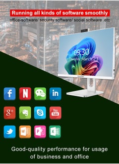 Kaulle 27 Inch All In One Desktop Computer, Intel Core i5-12500H, Windows 11 Pro, 16GB RAM, 512GB SSD, 5G Wi-Fi, Bluetooth 4.2, All In One PC With Keyboard And Mouse White DK270FB  - Image 2