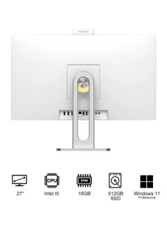 Kaulle 27 Inch All In One Desktop Computer, Intel Core i5-12500H, Windows 11 Pro, 16GB RAM, 512GB SSD, 5G Wi-Fi, Bluetooth 4.2, All In One PC With Keyboard And Mouse White DK270FB  - Image 4
