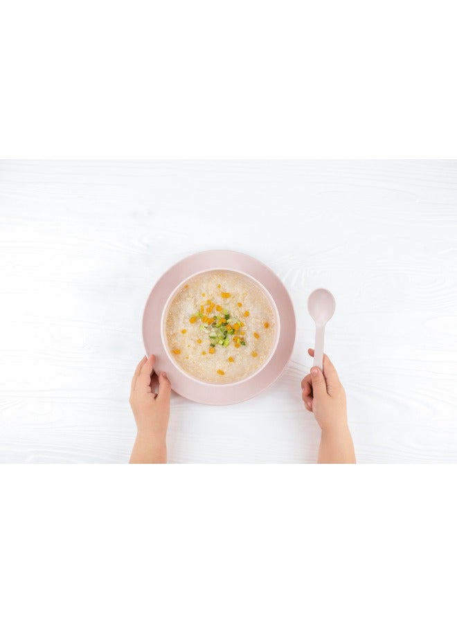 inochi Amori Spoons Set - 4 Pieces, Easy Grip, Reusable Odorless, BPA Free Dishwasher Safe, Easy to Hold, Milky Orange + Light Blue + Light Pink + Tea Green - Image 4