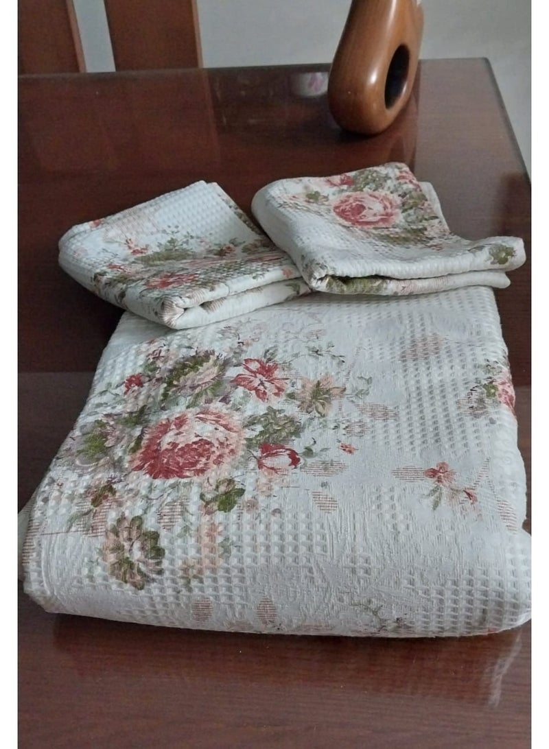 3-piece floral duvet cover set, flap cover and 2 pillowcases, high-quality cotton duvet cover, 220*240 - Image 2