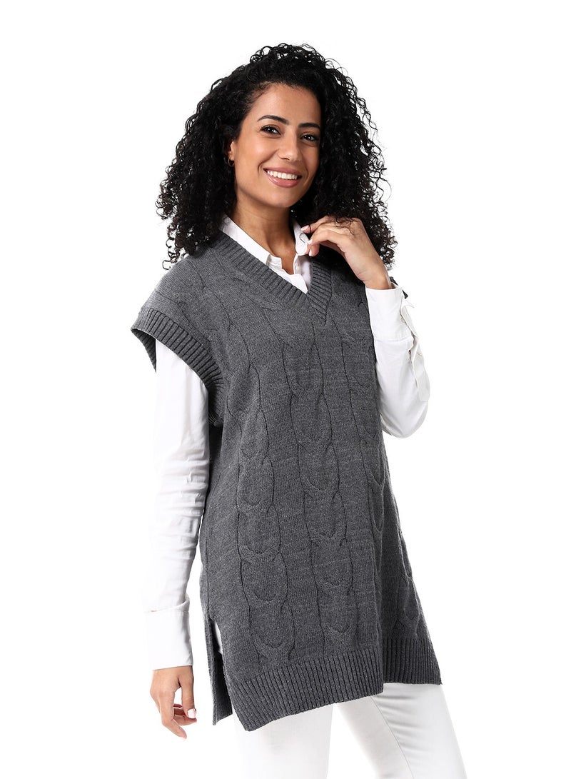 Caesar Womens Wool Long Vest - Image 2