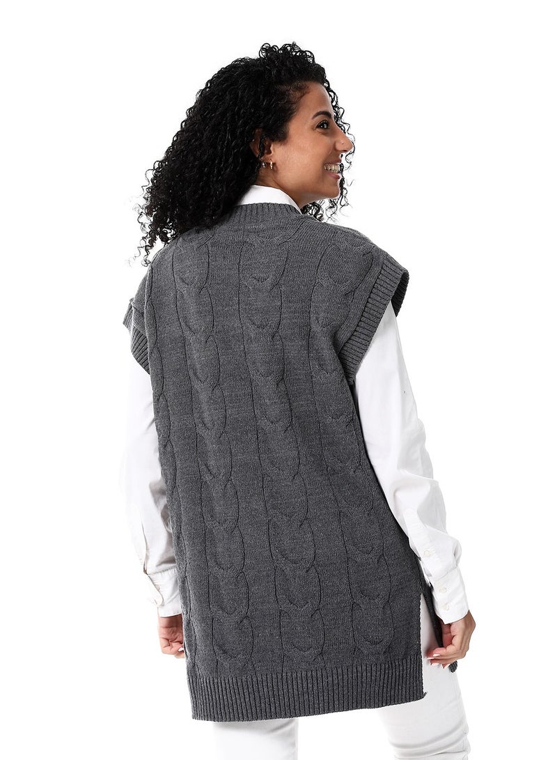 Caesar Womens Wool Long Vest - Image 4