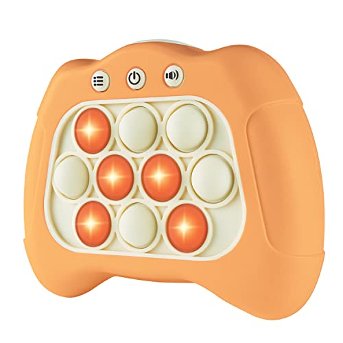 Intoypad Pop The Target Handheld Speed Push Game Machine A Fun Multiplayer Game for Family Sensory Fidget Toy Christmas Toys Gifts for 6 7 8 9 10 11 12 Years Old Kids Road Trip Car Games Orange - Image 1