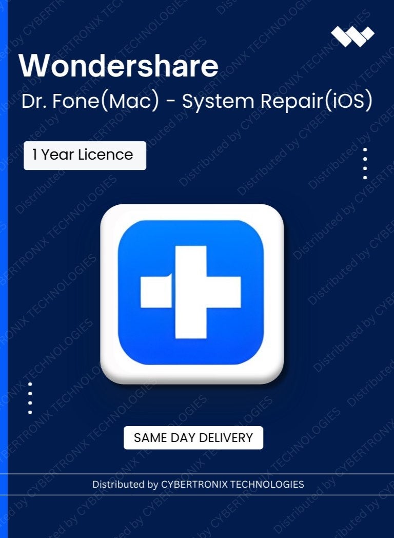 Wondershare Dr.Fone (ماك) - إصلاح النظام (iOS) | 1 سنة | ترخيص رقمي | توصيل في نفس اليوم