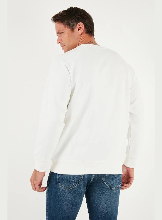 Buratti  Buratti Cotton Striped Detail Relaxed Fit Crew Neck Sweatshirt Men's SWEAT 5901227 for Men | Best Price UAE