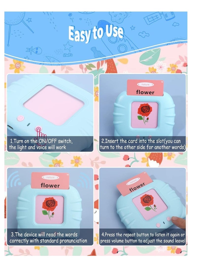 ELTRAZONE Talking Flash Cards Learning Toys for 2 3 4 5 6 Year Old Boys Girls, Autism Sensory Toys for Autistic Children with 224 Words, Preschool Montessori Toys and Birthday Gift for Kids Ages 2-6 - Image 3