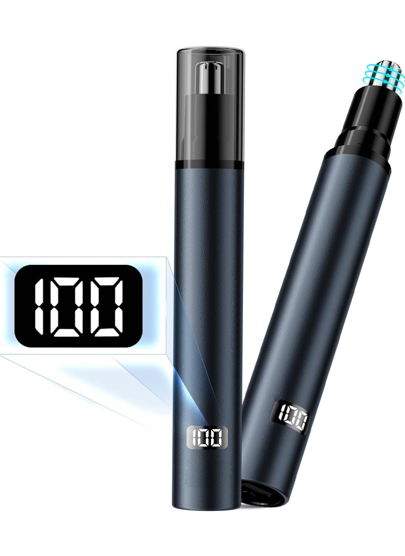 Generic Nose Hair Trimmer for Men and Women with LED Light Intelligent Digital Display, Ear and Nose Hair Clipper, Professional Painless USB Rechargeable Battery Trimmers, Royal Blue, Upgrade Version  - Image 1