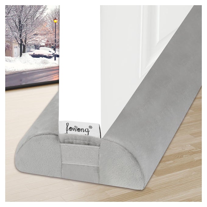 DOUBLE SIDE DRAFT STOPPER NOISE BLOCKER FOR BOTTOM OF DOOR TWIN DOOR STOPPER SEAL GAP MACHINEWASHABLE AIR BLOCKER