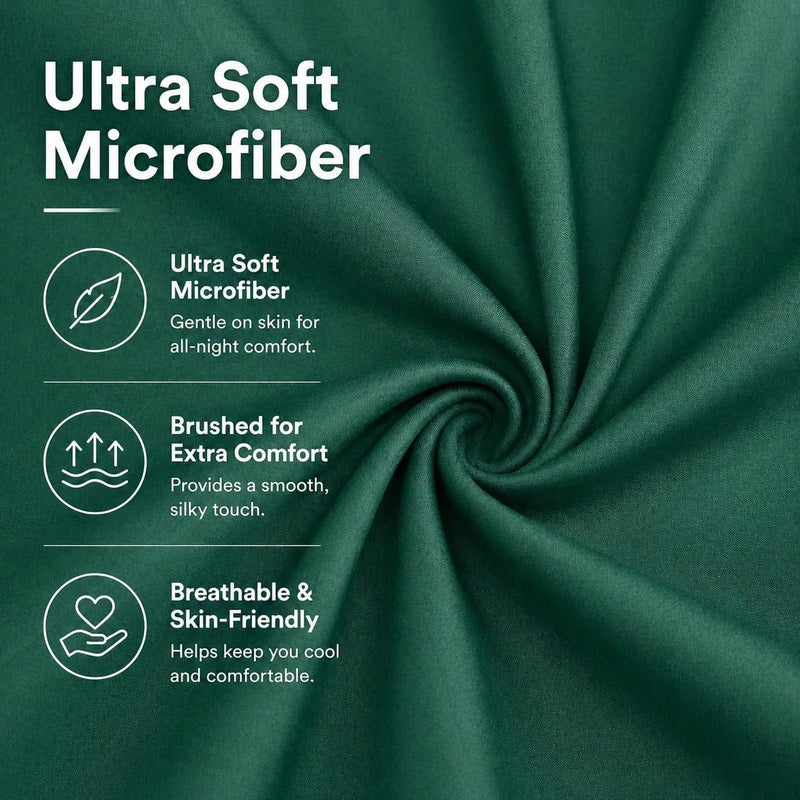 EVOLIVE Ultra Soft Microfiber Body Pillow Cover/Pillowcases 21"x54" with Hidden Zipper Closure (21"x54" Body Pillow Cover, Evergreen) - Image 5