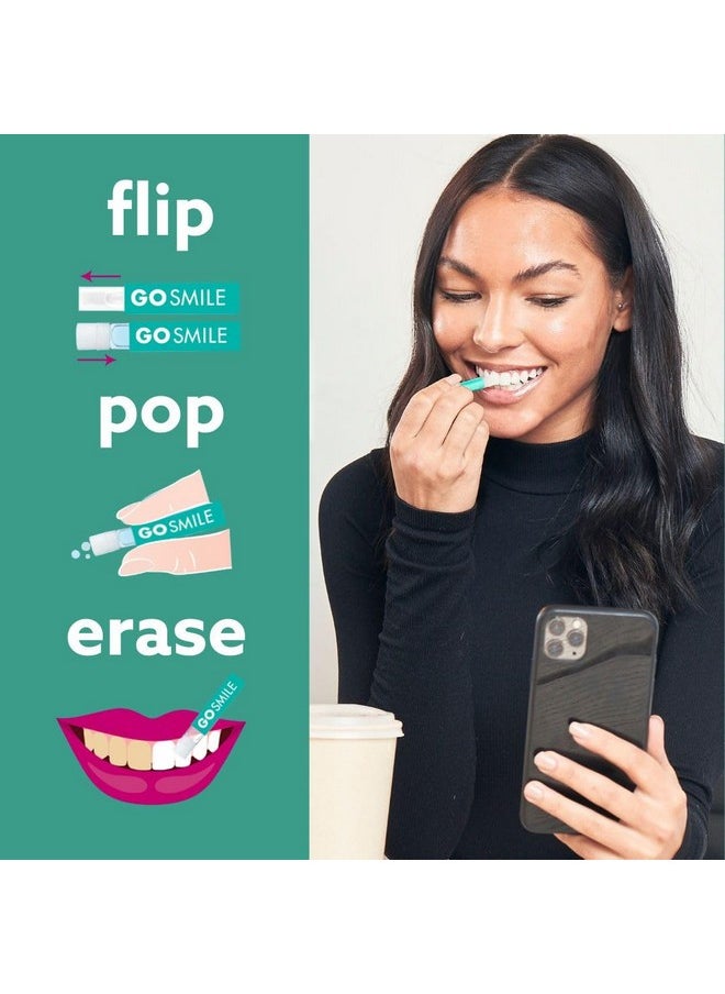 Go Smile - Teeth Whitening Stain Erasers, (28 Single-Use, Applicators), On-The-Go Instant Teeth Cleaning, Removes Coffee, Red Wine And Tea Residue From Teeth Before Stains Set In, Mint Flavored - Image 1