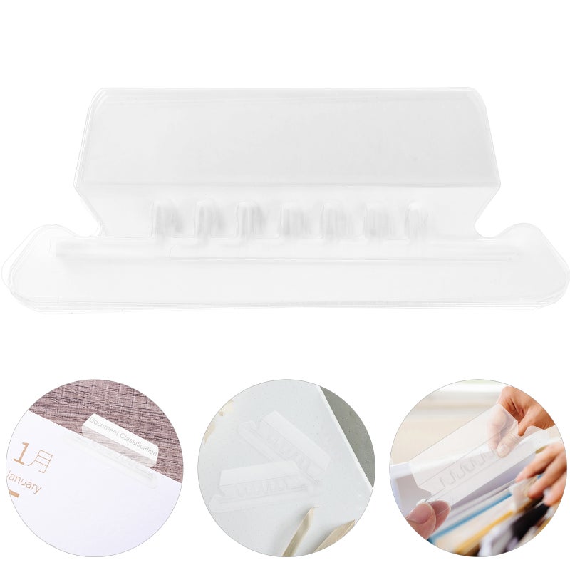 100pcs Index File Folder Tabs File Filing Tabs Hanging File Labels Portable Document Folder Tabs - Image 1