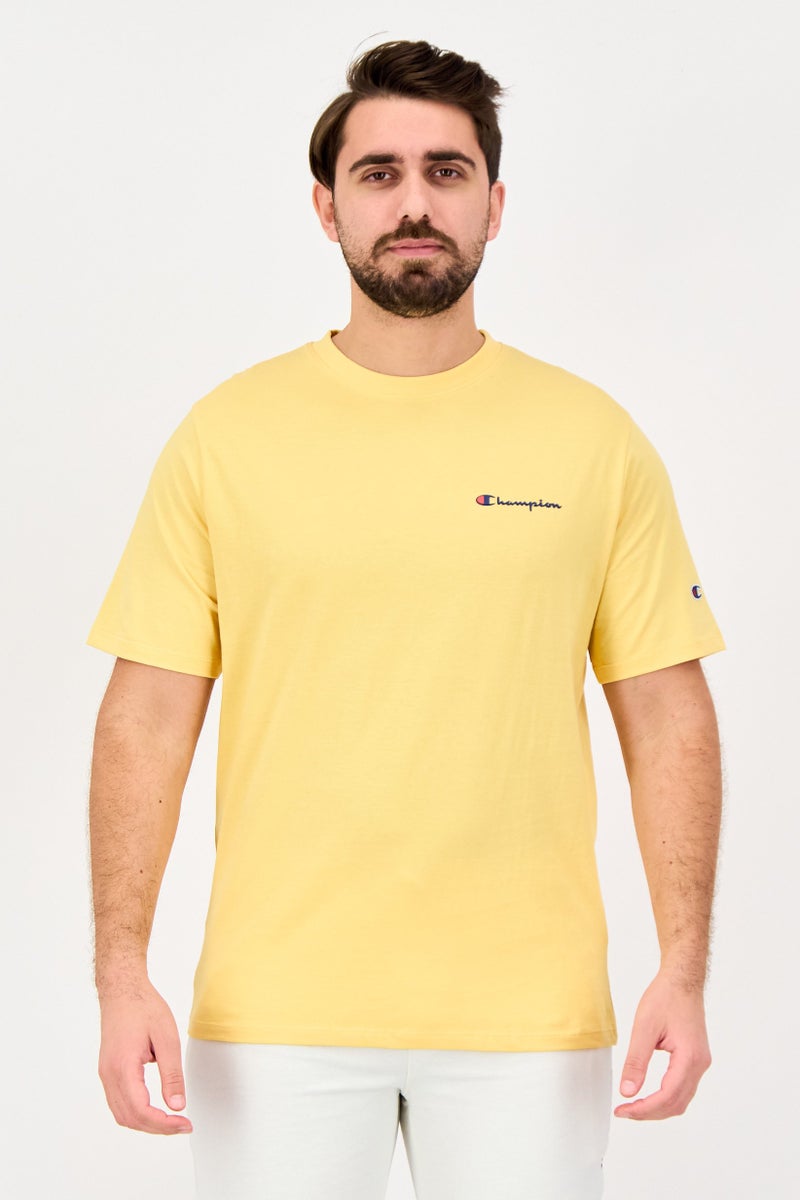 Champion Men Sportswear Fit Short Sleeve Outdoor T-Shirt, Gold Yellow - Image 1