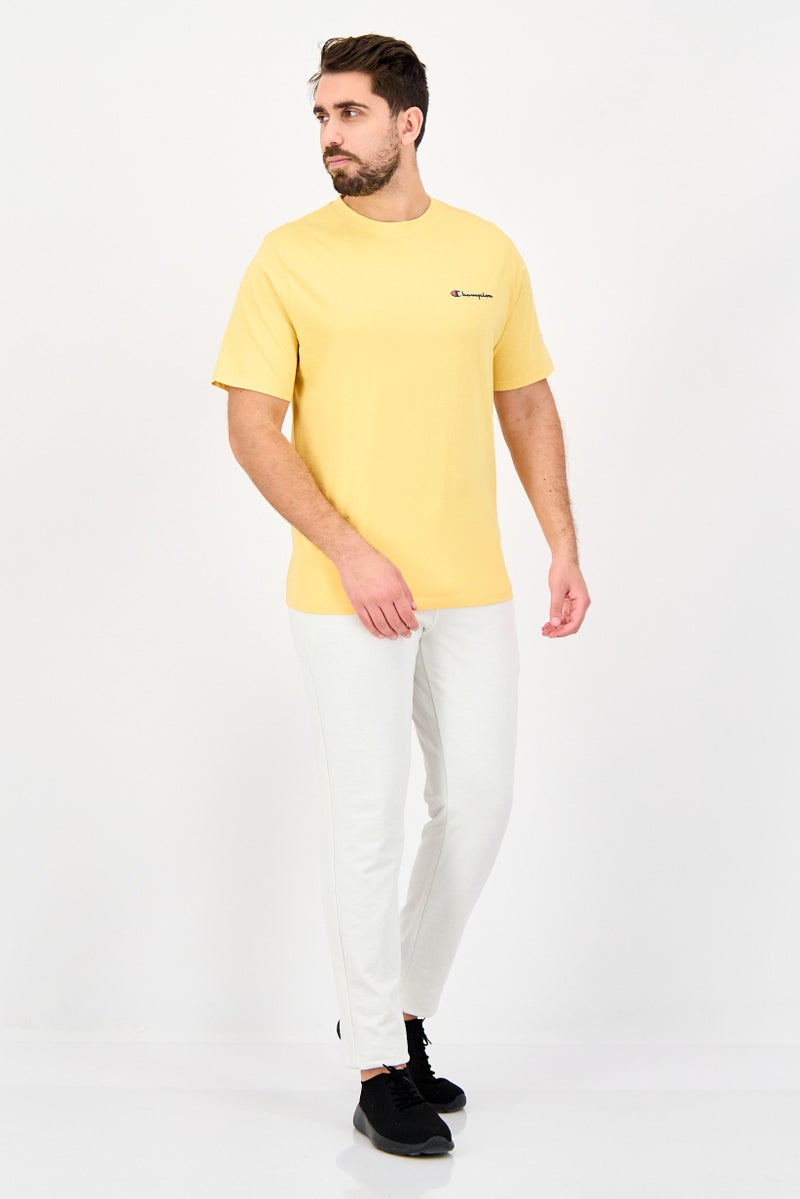 Champion Men Sportswear Fit Short Sleeve Outdoor T-Shirt, Gold Yellow - Image 4
