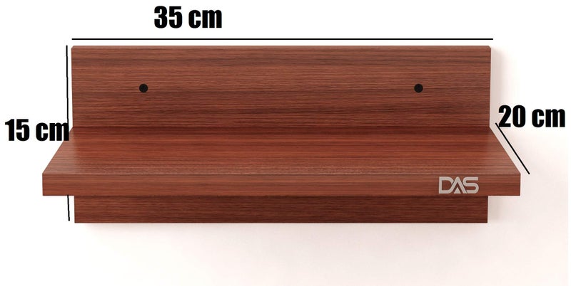 DAS Wall Mounted Engineered Wood TV Entertainment Unit/Set Top Box Stand Classic Walnut - Ariann - Image 5