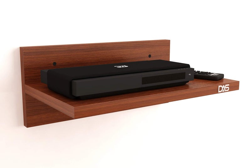 DAS Wall Mounted Engineered Wood TV Entertainment Unit/Set Top Box Stand Classic Walnut - Ariann - Image 3