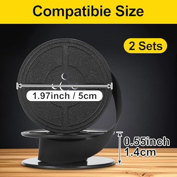 2PCS UNIVERSAL TYPEWRITER RIBBON, PORTABLE PRINTER INK RIBBONS SPOOLS, SPOOL REPLACEMENT TOOLS FOR MOST VINTAGE TYPEWRITERS- BLACK - Image 3