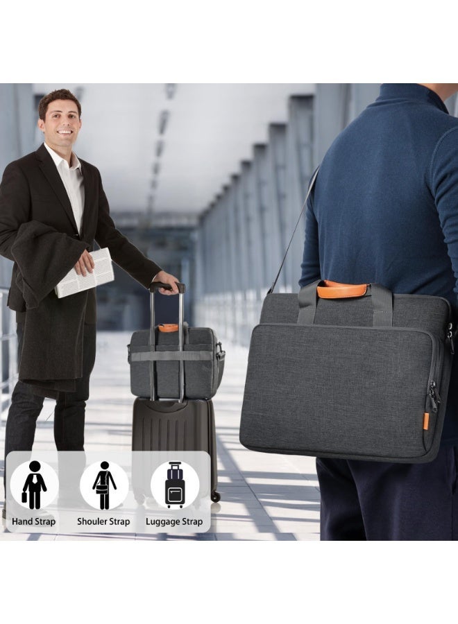 XICEN 15.6 inch Laptop Bag, Large Capacity Business Handbag,شنطة لابتوب,Portable Briefcase,Laptop Sleeve,Laptop Bags,Protective Laptop Sleeve for  Men and Women Work Office(Grey) - Image 2