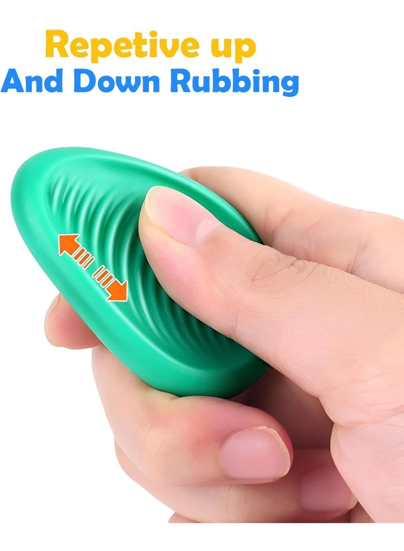 Meetion Fidget Toys, Sensory Toys for Autism, Sensory Stone Anxiety Relief Social Emotional Textured Worry Silent Fidget Toys, Stress Calming Quiet Fidget Toy for Adhd in School 6Pcs - Image 3