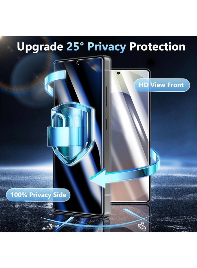 X-level 2 Pack for Samsung Galaxy S25 Privacy Screen Protector Tempered Glass, Fingerprint Unlocking, 25° Anti Spy S25 Screen Protector, Full Coverage, Case Friendly, Easy Installation - Image 2
