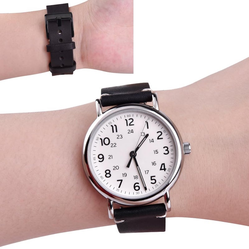 Ritche 22mm Classic Genuine Leather Watch Bands Christmas Stocking Stuffers Quick Release Vintage Leather Watch Straps Compatible with Fossil Watch for Men, Valentine's day gifts for him or her - Image 3