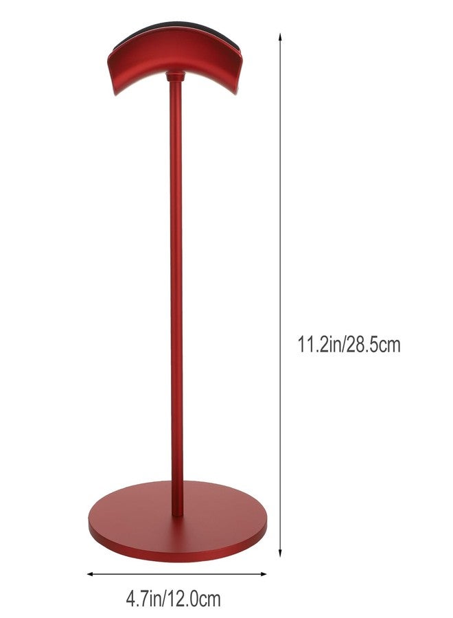 Luxshiny Headphone Stand Metal Desktop Holder for Pc Gaming Headset Lightweight Red Aluminum Alloy Headset Rack Space-Saving Organizer for Office and Home - Image 2