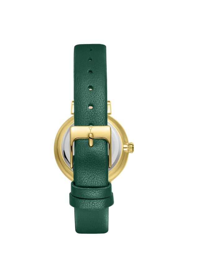ECSTACY Women's Leather Analog Watch E25507-GLGMG - 30mm mm - Image 3