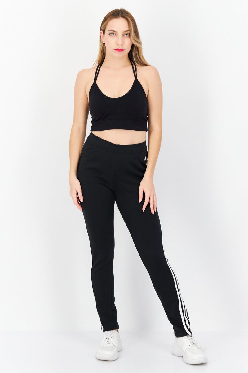 Adidas Women Sportswear Fit Training Track Pants, Black/White  - Image 3