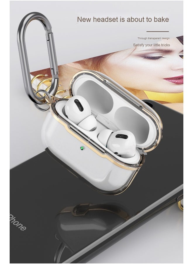 Generic - Fashion Transparent Plating Protective Case Cover for Apple AirPods Pro/Pro2 for Men Women - Image 1