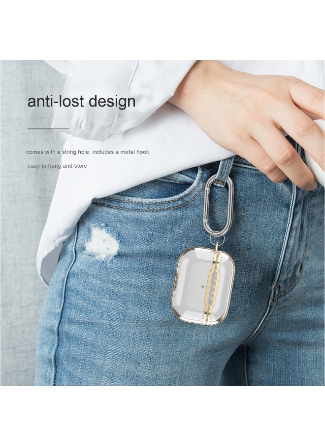 Generic - Fashion Transparent Plating Protective Case Cover for Apple AirPods Pro/Pro2 for Men Women - Image 1