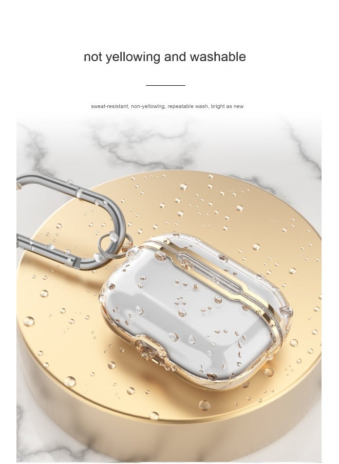 Generic - Fashion Transparent Plating Protective Case Cover for Apple AirPods Pro/Pro2 for Men Women - Image 1