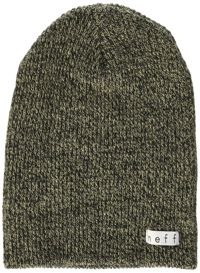 neff Unisex-Adult's Daily Heather Beanie, Twill/Black, One Size - Image 1