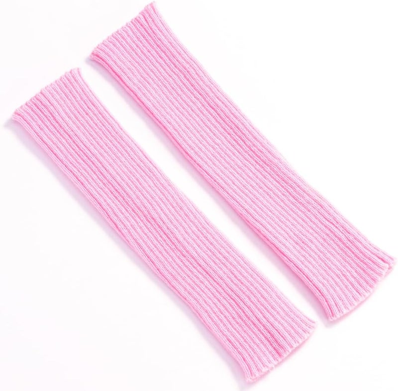 Chung Women Juniors Knitted Leg Warmers 16" Neon Party Dance Sports Fitness Halloween Accessory Pack of 1/2/3 - Image 1